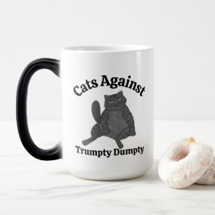 Mug Magique Cadeau de café drôle de chat politique anti-Trump