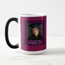 Cadeau de fin d'études à motif carré classique