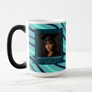 Mug Magique Cadeau de fin d'études femme motif rayé classique