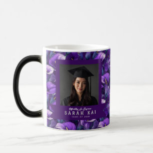 Mug Magique Cadeau de fin d'études Fleur de Lys calla violets