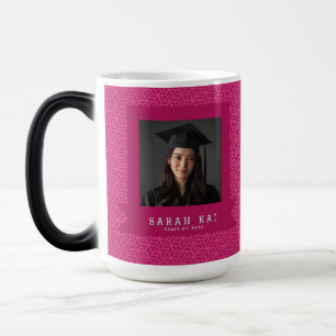 Mug Magique Cadeau de fin d'études Papa motif hexagonal tendan