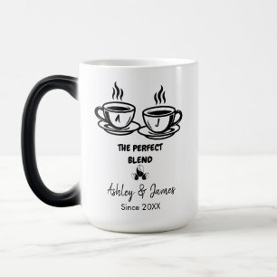 Mug Magique Cadeau de mariage personnalisé moderne pour annive