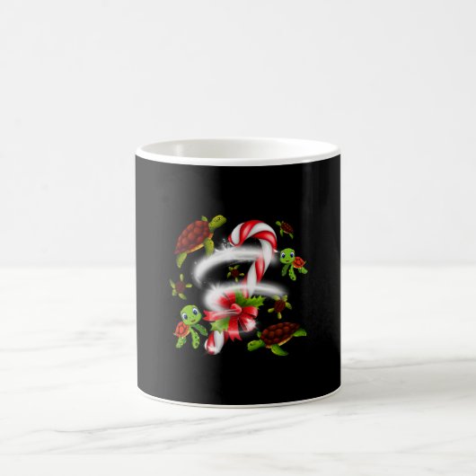 Mug Magique Cadeau de tortue | Turtle Candy Sweet Christmas (Centre)