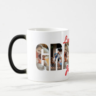 Mug Magique Cadeau personnalisé GRAMMY Photo Love You