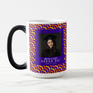Mug Magique Cadeau photo élégant à motif zigzag