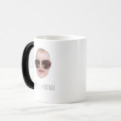 Mug Magique Cadeau photo visage bébé moderne de petits-enfants (Devant gauche)
