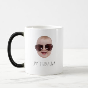 Mug Magique Cadeau photo visage bébé moderne de petits-enfants