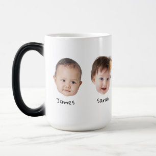 Mug Magique Cadeau Visage pour bébé pour maman papa grand-papa