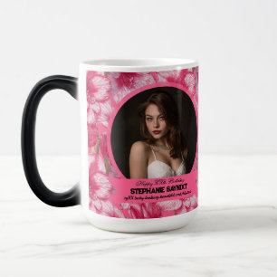 Mug Magique Cadeaux de fête d'anniversaire floraux d'Amaryllis