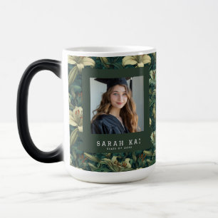 Mug Magique Cadeaux de fin d'études de fleurs de lys à la mode