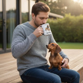 Mug Magique Café Brown mûr mou mou avec My Dachshund