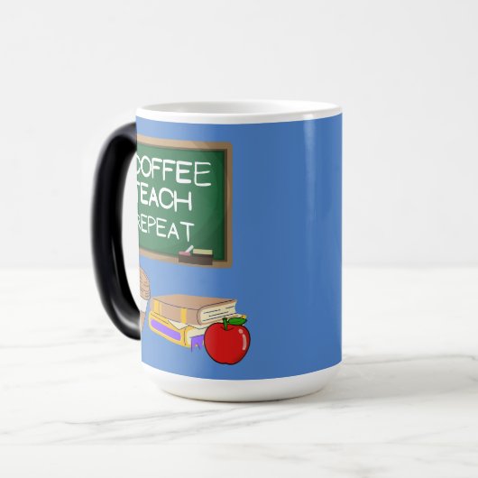 Mug Magique café, enseigner, répéter (Devant gauche)