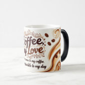 Mug Magique Café, Mon Amour (Devant droit)