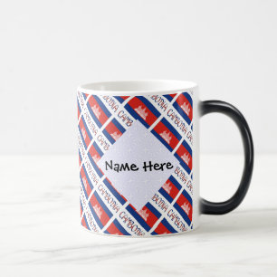 Mug Magique Cambodge Drapeau Cambodgien Personnalisé au Nom