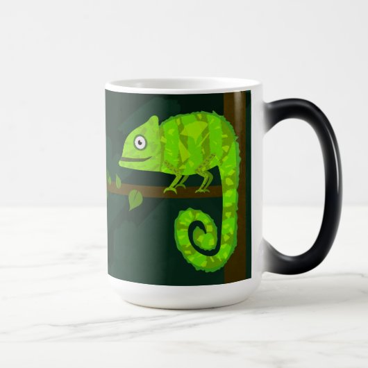 Mug Magique Caméléon mignon vert (Droite)
