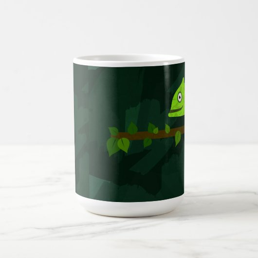 Mug Magique Caméléon vert mignon (Centre)