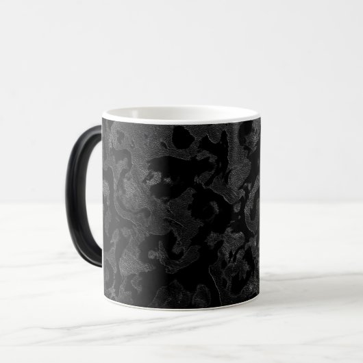 Mug Magique Camouflage moderne Camo-noir et gris foncé (Devant gauche)