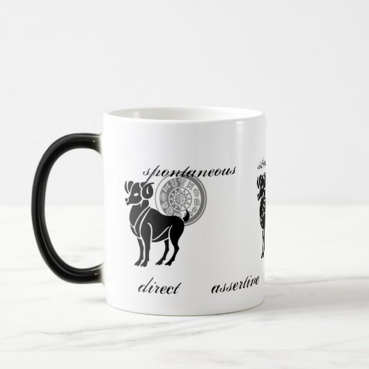 Mug Magique Caractéristiques personnalisables d'Aries de style (Gauche)