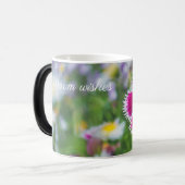 Mug Magique Carnation rose avec marguerites (Devant gauche)
