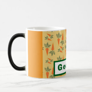 Mug Magique Carotte Orange Nom personnalisé