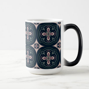 Mug Magique Carreaux Géométriques Floraux Terreux