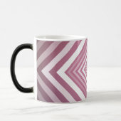 Mug Magique Carrés modernes de la Gradation rose et blanc (Gauche)