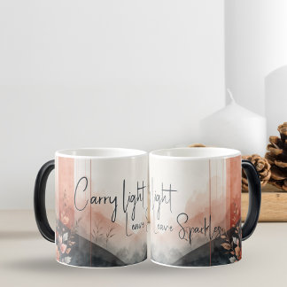 Mug Magique Carry Light,Leave Sparkles Mug-Watercolor Floral