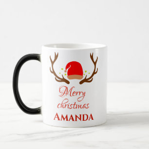 Mug Magique Casquette de rennes - Joyeux Noël