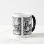 Mug Magique Casserole à équitation rouge blanc encadré Wolf Wo (Devant droit)