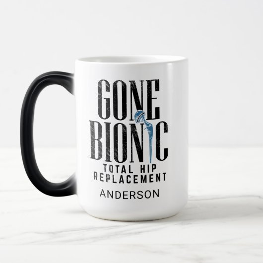 Mug Magique Célébration du remplacement de la hanche bionique (Gauche)