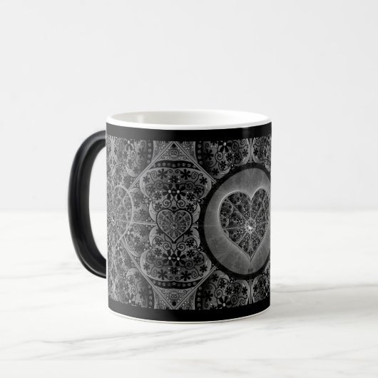 Mug Magique Céramique noir (Devant gauche)