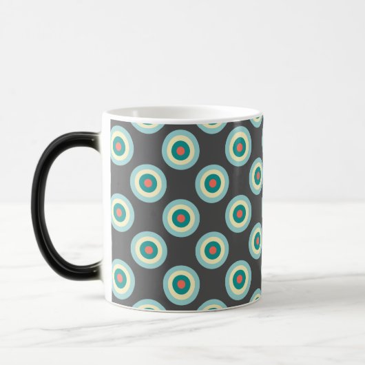Mug Magique Cercles mixtes gris par Shirley Taylor (Gauche)