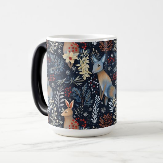Mug Magique Cerf animal Feuille sans joint (Devant gauche)