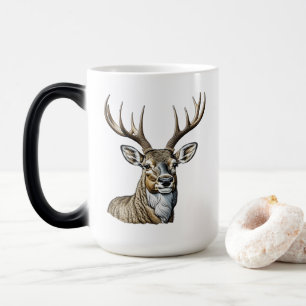 Mug Magique Cerf magnifique avec bois