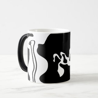 Mug Magique Chambre de décalage : Noir, Blanc et Rouge Abstrai