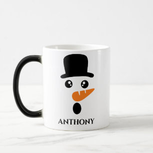 Mug Magique Chanteur de Noël personnalisé avec casquette.