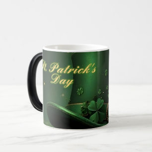 Mug Magique Chapeau et motif de trèfle de la Saint-Patrick