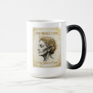 Mug Magique Chaque ride une histoire, chaque année une couronn