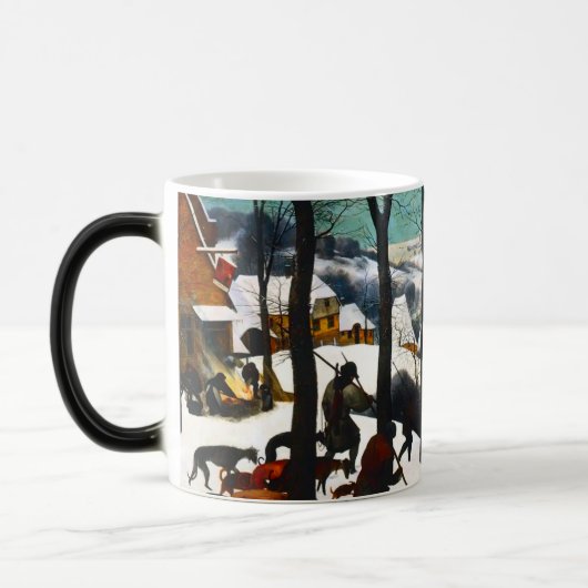 Mug Magique Chasseurs dans le paysage de neige Pieter Bruegel (Gauche)