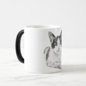 Mug Magique Chat calico minimal halftone (Devant gauche)