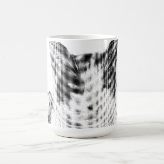 Mug Magique Chat calico minimal halftone (Centre)