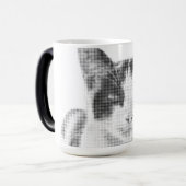 Mug Magique Chat calico minimal halftone (Devant gauche)