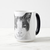 Mug Magique Chat calico minimal halftone (Devant droit)