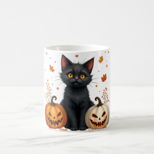 Mug Magique chat citrouille (Centre)