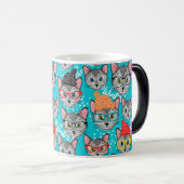 Mug Magique Chat dans le casquette (Devant droit)