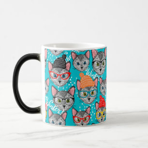 Mug Magique Chat dans le casquette