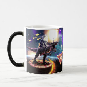 Mug Magique Chat équitation dinosaure licorne dans l'espace