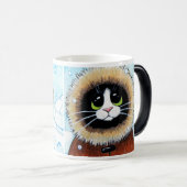 Mug Magique Chat et igloo esquimaux mignons (Devant droit)