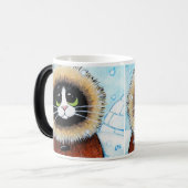 Mug Magique Chat et igloo esquimaux mignons (Devant gauche)