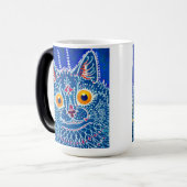 Mug Magique Chat gothique bleu (Devant gauche)
